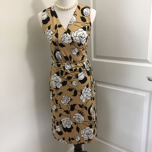 Charlotte Russe tan/white sleeveless dress